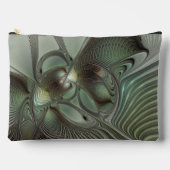 Pochette À Accessoires Abstrait Olive Sage Green Grey Fractal Art Imagina (Recto)