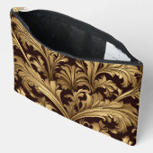 Pochette À Accessoires Acanthus Feuille (Ancien Ton Or) (Grand) (Ouvrir)