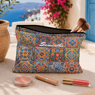 Pochette À Accessoires Accent de monogramme en carreau de Talavera mexica