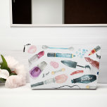 Pochette À Accessoires Accessoires de maquillage élégant Imprimer Couper<br><div class="desc">Belle aquarelle personnalisée maquillent les illustrations design.</div>