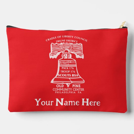 Pochette À Accessoires Accessory Pouch Large - Red (Personalized) (Verso)