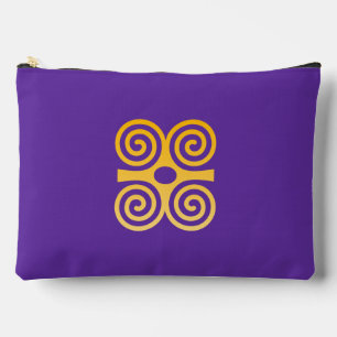 Pochette À Accessoires Adinkra Africaine (Force et Humilité)