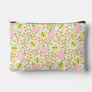 Pochette À Accessoires Adorable motif floral vintage moutarde mignonne