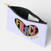 Pochette À Accessoires Afro Unicorn Fierce Heart Design (Ouvrir)