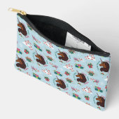 Pochette À Accessoires Afro Unicorn Motif de vacances (Ouvrir)