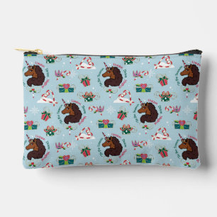 Pochette À Accessoires Afro Unicorn Motif de vacances