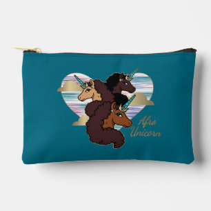 Pochette À Accessoires Afro Unicorn Trio Coeur Design