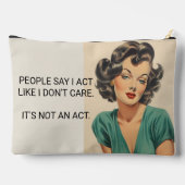 Pochette À Accessoires Agis comme je ne m'en soucie pas Drôle Retro les a (Verso)