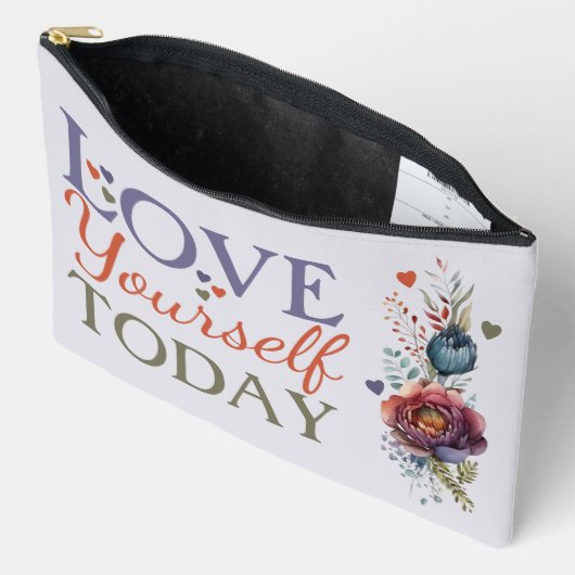 Pochette À Accessoires Aimez-vous aujourd'hui ajouter initiales cosmétiqu (Ouvrir)