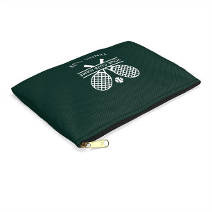 Pochette À Accessoires Ajouter Votre Nom Club Tennis Icons Vert