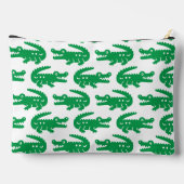 Pochette À Accessoires Alligator Prépa - Monogramme Vert & Blanc (Verso)