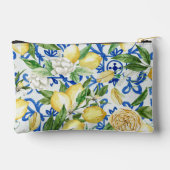 Pochette À Accessoires Amalfi Côte Bleu Carrelage Citron Personnalisé (Verso)