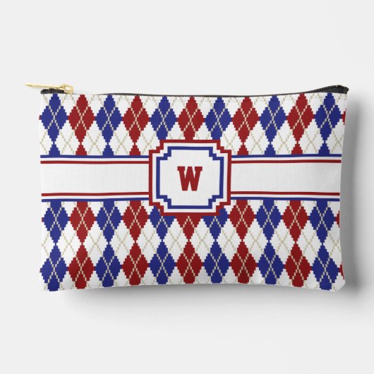 Pochette À Accessoires Américaine Argyle (Recto)