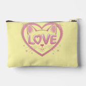 Pochette À Accessoires Amour de chat scintillant (Verso)