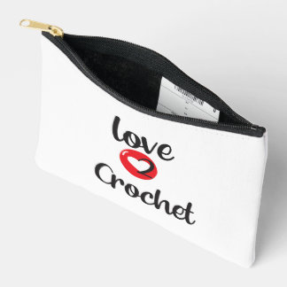 Pochette À Accessoires Amour du crochet