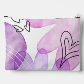 Pochette À Accessoires Amusants Doodle Coeurs et Fleurs sur mesure (Verso)