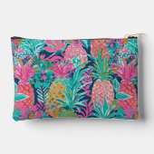 Pochette À Accessoires Ananas rose et vert Preppy Personnalisé (Verso)