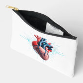 Pochette À Accessoires Anatomical Heart with EKG – Medical Art Design (Ouvrir)