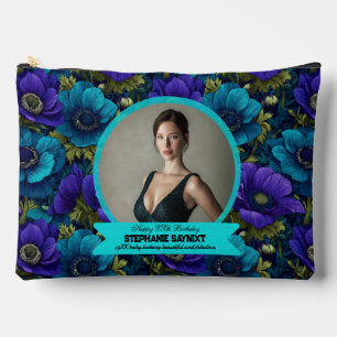 Pochette À Accessoires Anémones Chic Cadeau d'anniversaire Quinceañera po