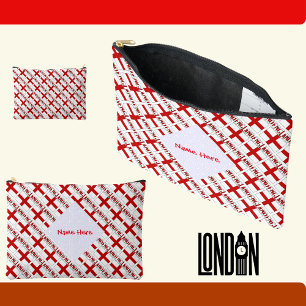 Pochette À Accessoires Angleterre et Drapeau Anglais Carrelé Rouge Person