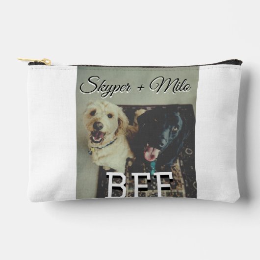 Pochette À Accessoires Animaux de compagnie amis besties ajouter nom anim (Recto)