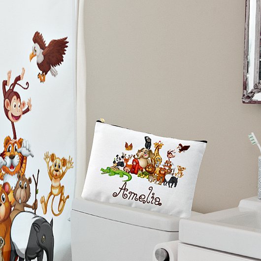 Pochette À Accessoires Animaux personnalisés de l'enfant