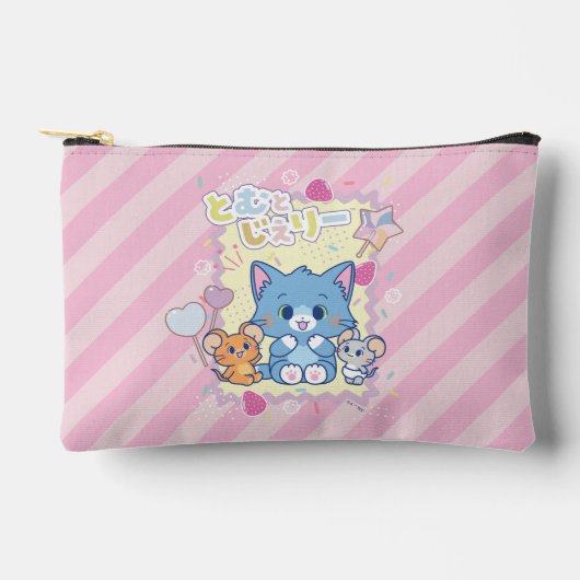 Pochette À Accessoires Anime Tom et Jerry Strawberry Fun (Recto)