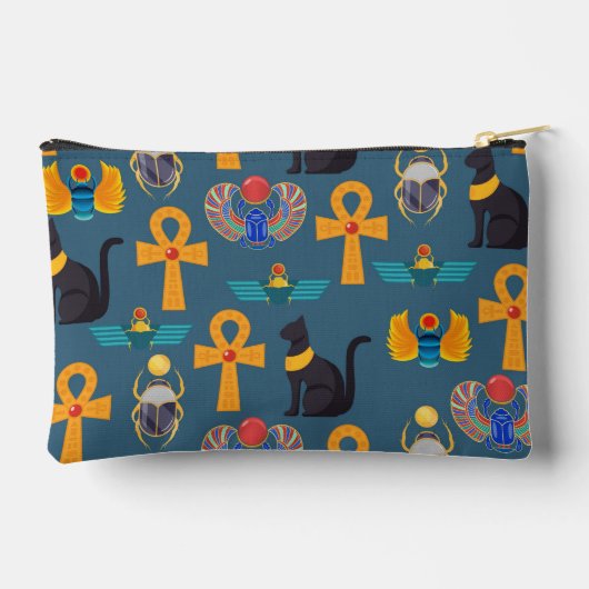 Pochette À Accessoires Antique Egypt Pattern, Hieroglyphics digital paper (Verso)