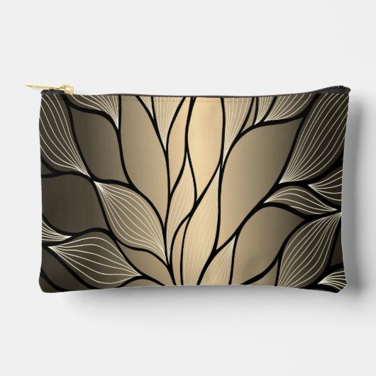 Pochette À Accessoires Antique Gold Creative Leave Motif (Recto)