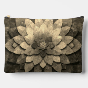 Pochette À Accessoires Antique Golden Mandala Art Fleur texturée