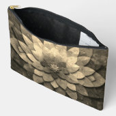 Pochette À Accessoires Antique Golden Mandala Art Fleur texturée (Ouvrir)