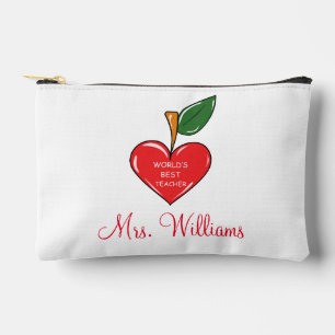 Pochette À Accessoires appréciation du professeur coeur rouge personnalis