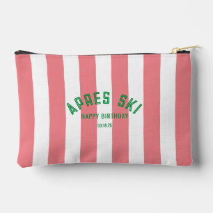 Pochette À Accessoires Apres Ski Bonne Anniversaire Pink Cabana Stripe