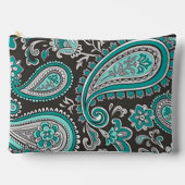 Pochette À Accessoires Aqua Paisley Print Cosmetic Bag (Recto)