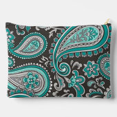 Pochette À Accessoires Aqua Paisley Print Cosmetic Bag (Verso)