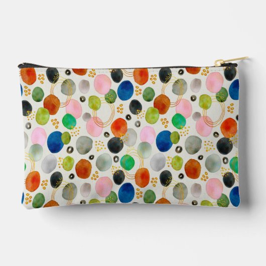 Pochette À Accessoires Aquarelle Abstraite Parties scintillant or Art + M (Verso)