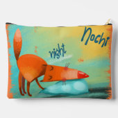 Pochette À Accessoires Aquarelle artisanale renard drôle (Verso)