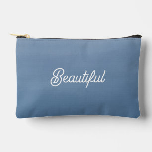 Pochette À Accessoires Aquarelle bleu poussiéreux