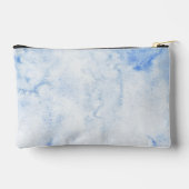 Pochette À Accessoires Aquarelle Bleue Élégante (Verso)