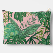Pochette À Accessoires Aquarelle botanique tropicale Monogramme d'art ros (Verso)
