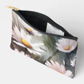 Pochette À Accessoires Aquarelle Daisées Nom personnalisé (Ouvrir)