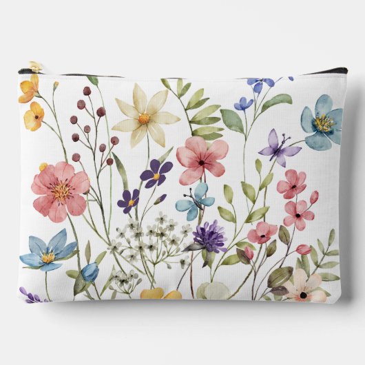 Pochette À Accessoires Aquarelle Fleur Romantique (Recto)