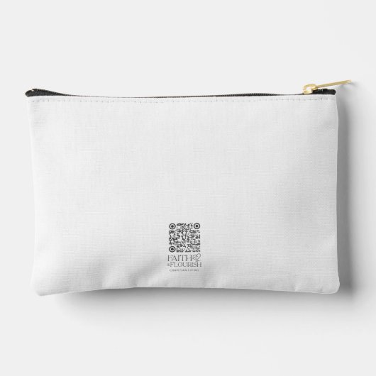 Pochette À Accessoires Aquarelle Fleurs Écriture Verse Personnalisé (Verso)