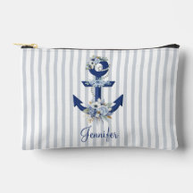 aquarelle floral bleu marine rayures nom chic