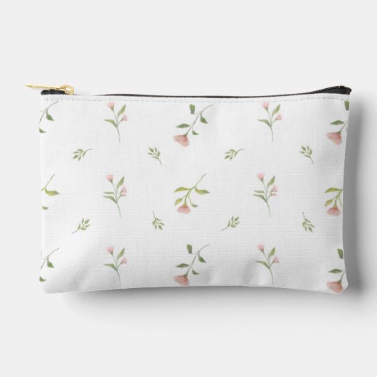 Pochette À Accessoires aquarelle florale rustique (Recto)