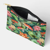 Pochette À Accessoires Aquarelle Koi & Lys d'eau Petites (Ouvrir)
