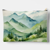 Pochette À Accessoires Aquarelle Montagnes et arbres (Verso)