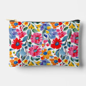 Pochette À Accessoires Aquarelle Motif Floral (Recto)
