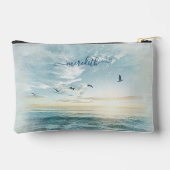 Pochette À Accessoires Aquarelle pittoresque Beach Nom de la scène (Verso)