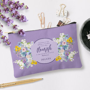 Pochette À Accessoires Aquarelle Printemps Floral Bible Verse Personnalis